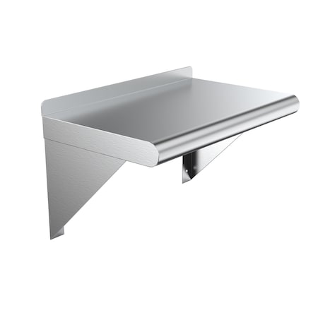 Stainless Steel Wall Shelf, 16 Long X 12 Deep